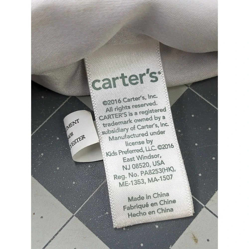 Carters Gray Elephant Lovey Security‎ Blanket 2016 Stuffed Animal Toy